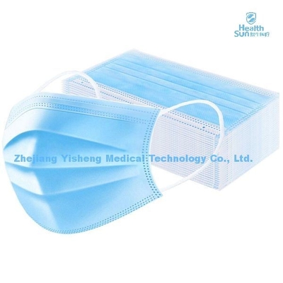 Mascarilla azul del procedimiento médico de la niebla anti de 3 capas con Earloope Yeshield 25/Box azul Flúido-resistente