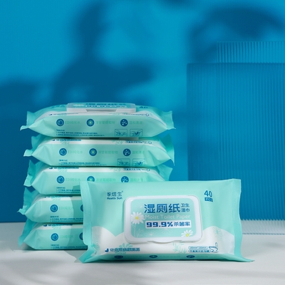 Trapos antibacterianos biodegradables de la desinfección para el papel higiénico mojado